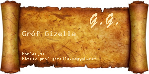Gróf Gizella névjegykártya