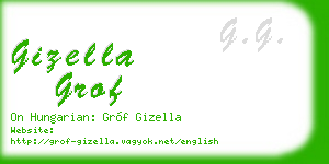 gizella grof business card